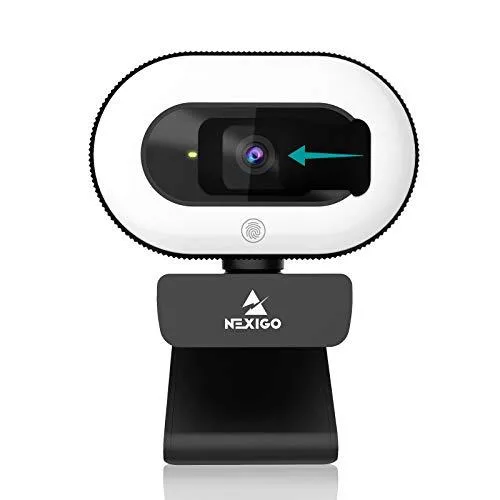  DJI N930E 1080p 30fps 75° autofocus webcam with ring light — product photo