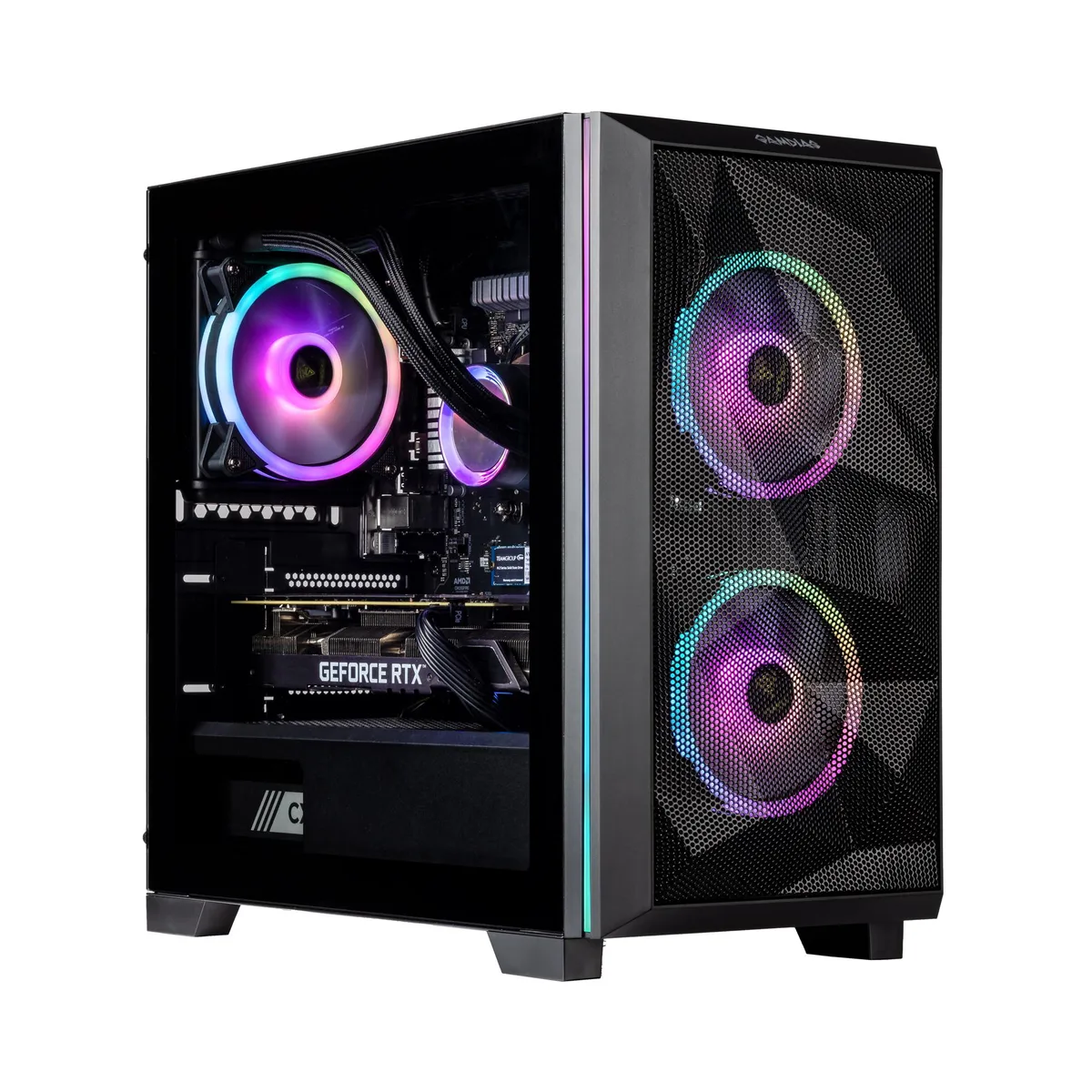 Velztorm Velztorm Mini Pilum CTO gaming PC Ryzen 7 5700X GTX 1050 Ti 32GB DDR4 1TB NVMe + 1TB HDD 120mm AIO 750W WiFi — product photo
