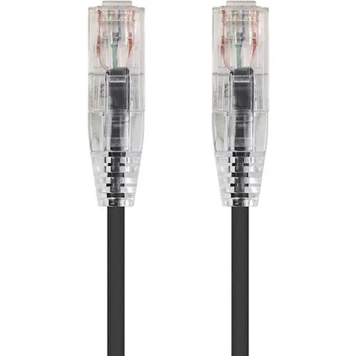 Monoprice Inc. Monoprice 113527 Cat6 Ethernet Patch Cable 3 ft Black SlimRun 28AWG — product photo