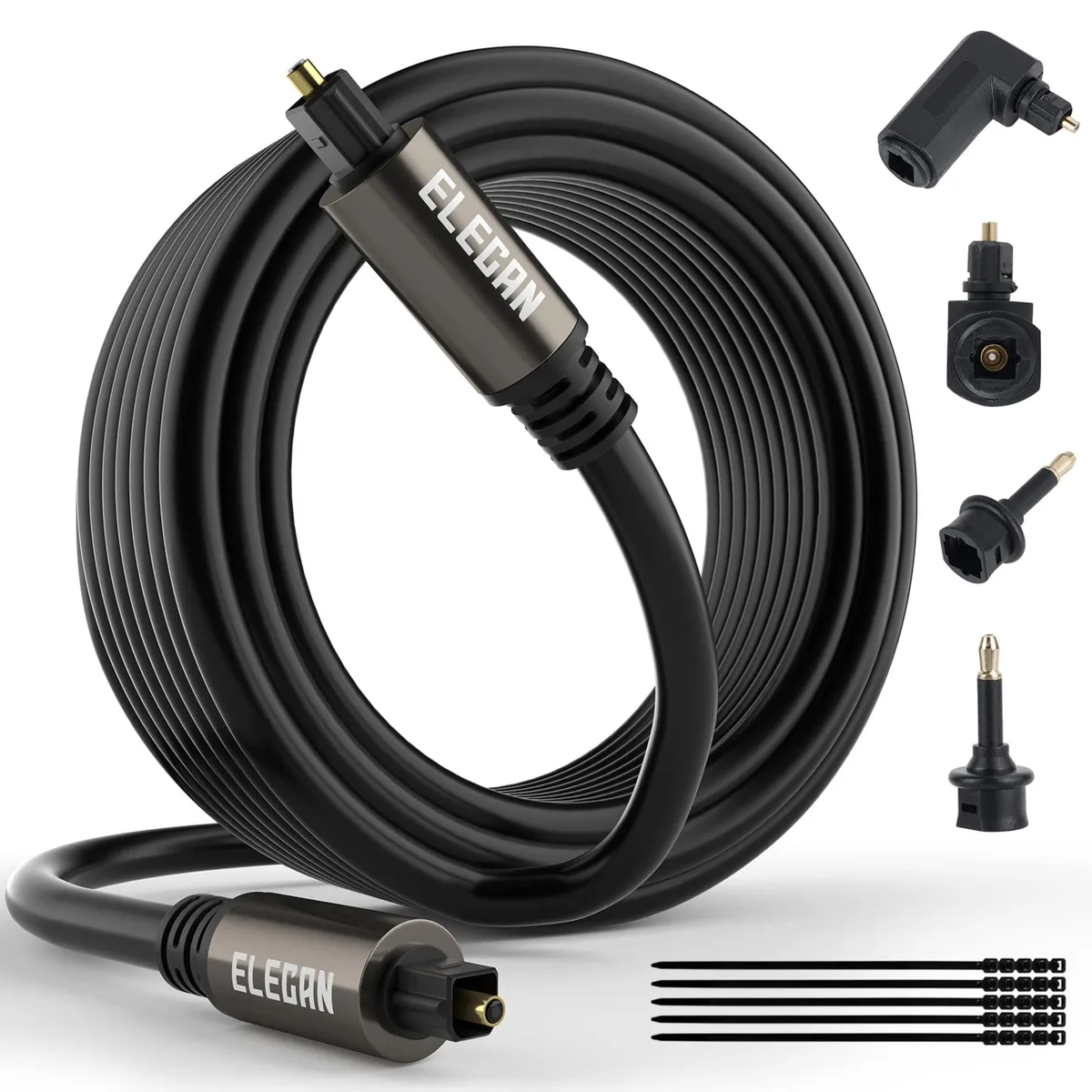 Elecan Toslink Digital Optical Audio Cable 30 Ft — product photo