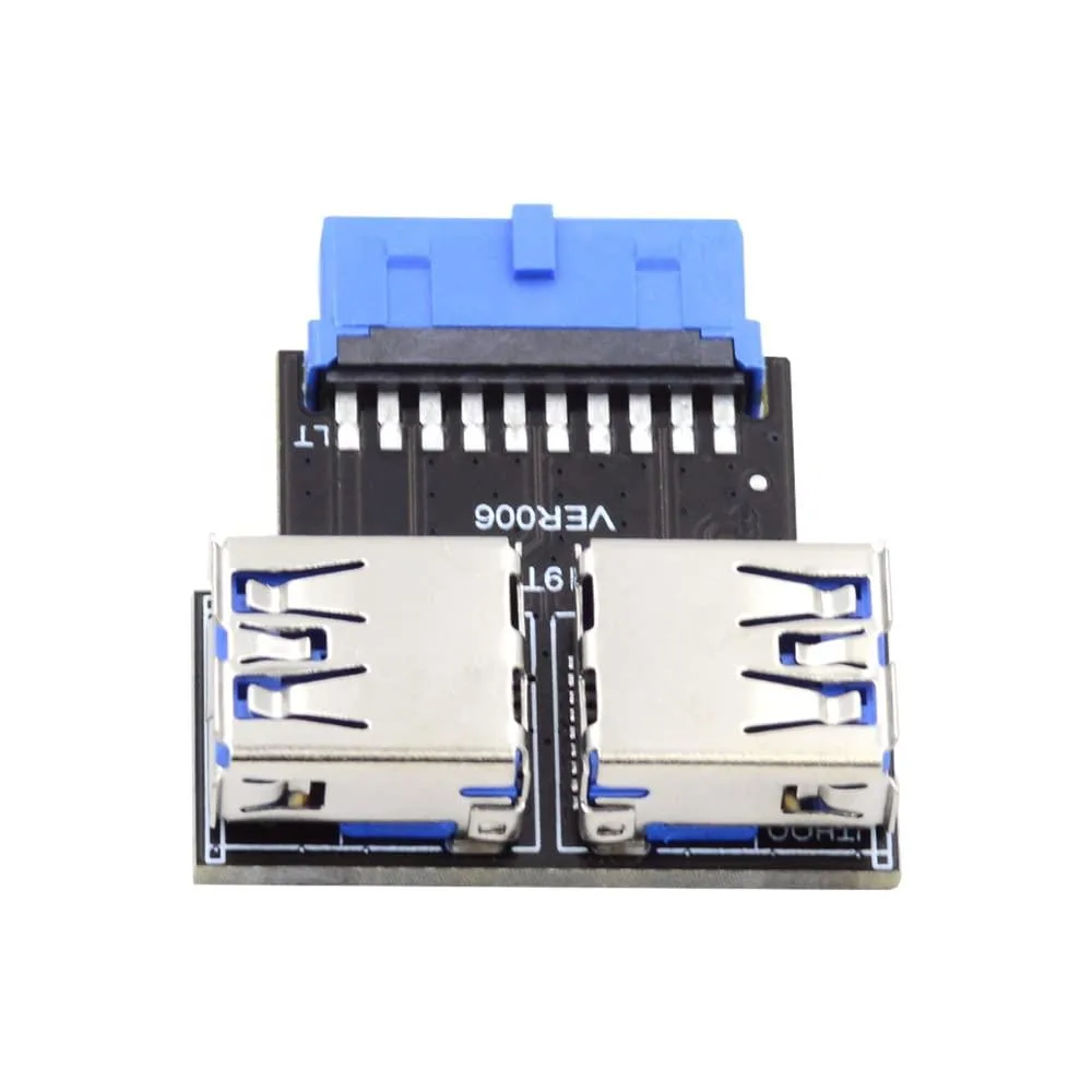 Fervit Fervit Dual USB 3.0 A Female to 20/19 Pin Header Adapter — product photo
