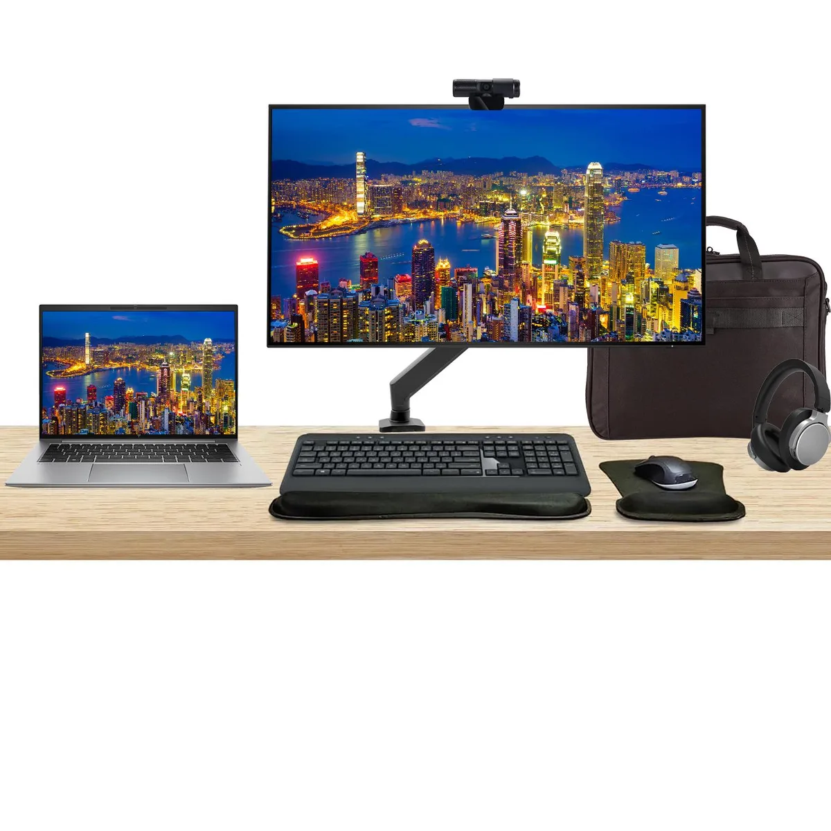 HP HP ZBook Firefly G10 14" Ryzen 5 16GB 512GB + Z32k 32" 4K Monitor Bundle — product photo