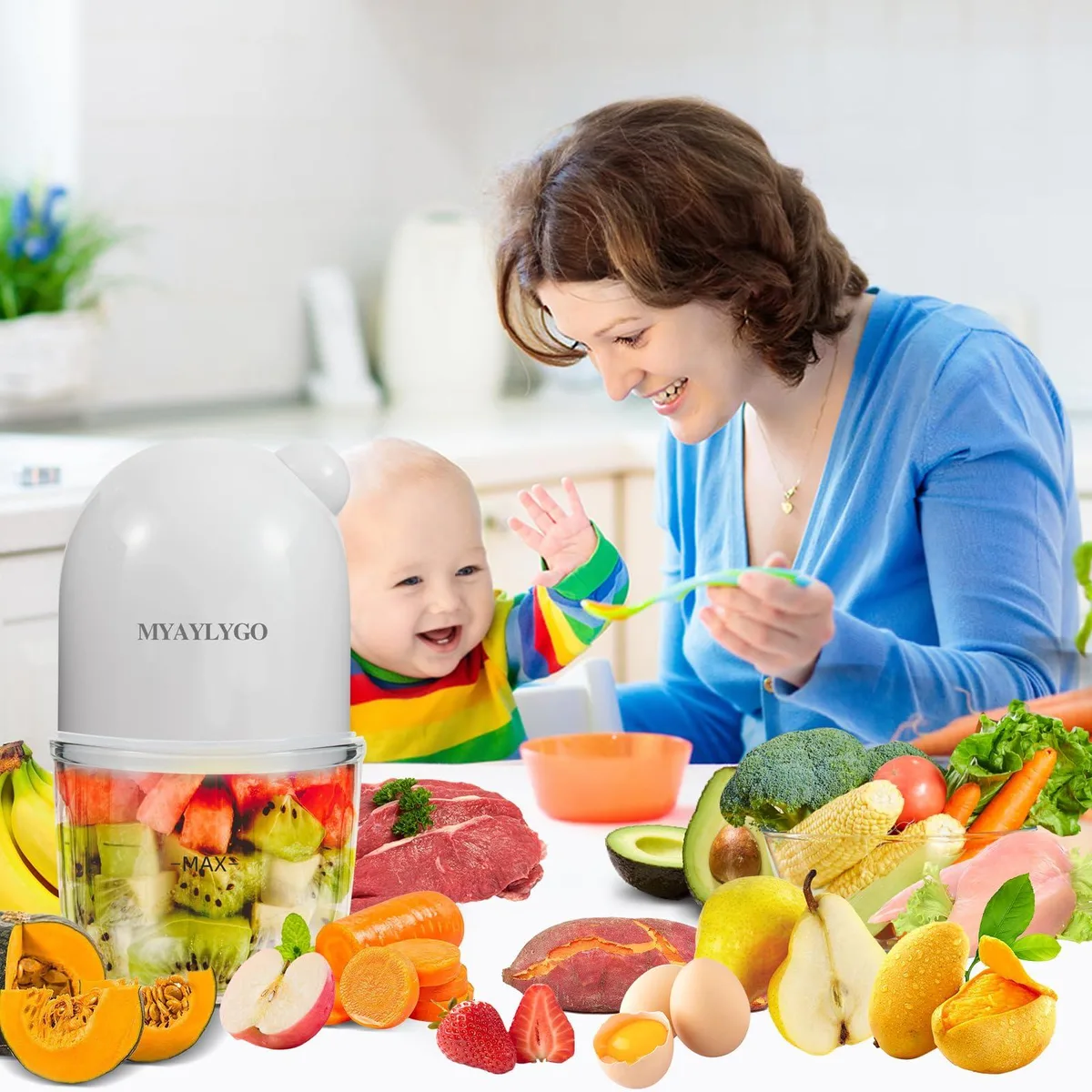  MYAYLYGO MGBFM-003WT 260 W 300 ml food processor — product photo