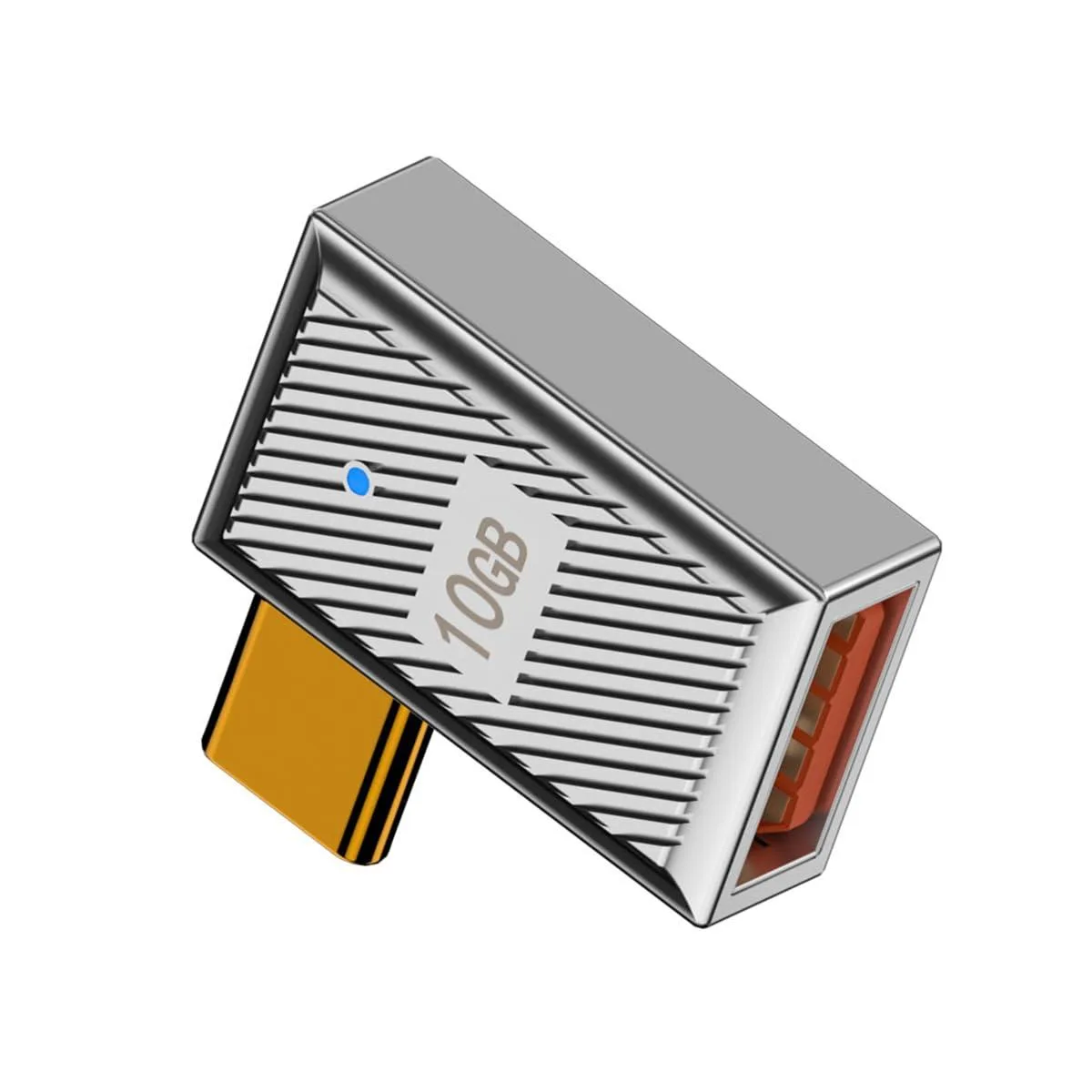 Fervit Fervit USB 3.1 Type C to USB 3.0 A 90° Adapter 10Gbps 120W Mecha Cyberpunk Style — product photo