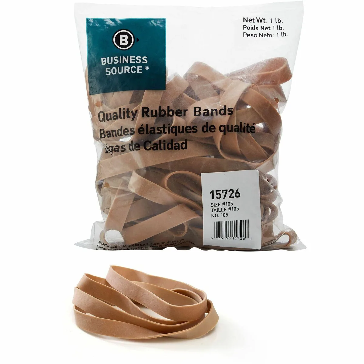 Business Source Business Source 15726 Rubber Bands Size 105 1 lb 60 Pack — product photo