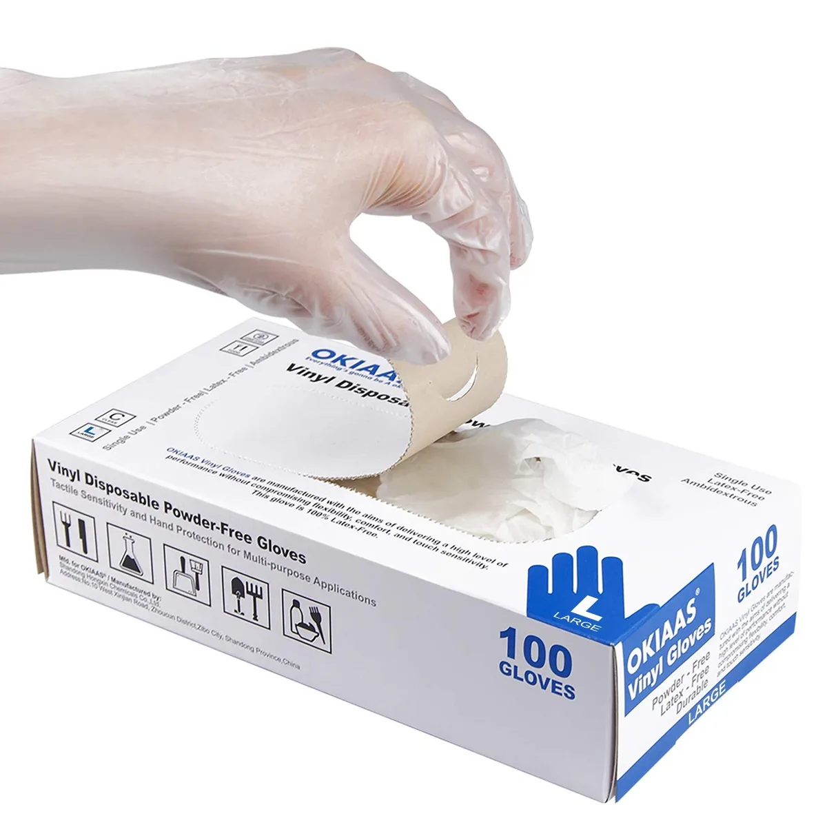 Vibe Disposable Gloves Medium 100 Count 3.7 x 9.6 in — product photo