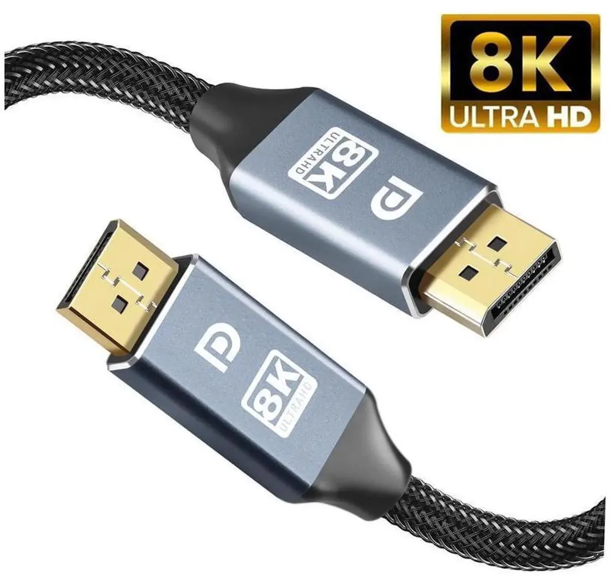 SMUGDESK SMUGDESK DisplayPort 1.4 Cable 3.3ft Grey DP to DP — product photo