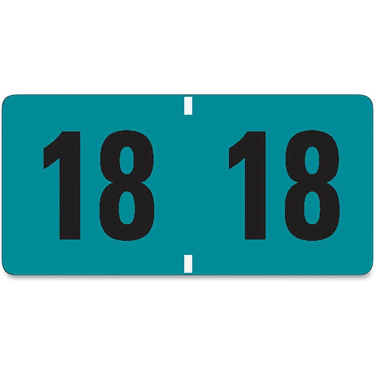 Smead Smead 68318 Turquoise Color-Coded Year Label 500 Roll 1.50 x .75 — product photo