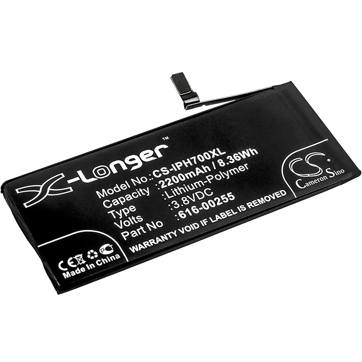 Cameron &amp; Co Cameron &amp; Co DS-CS-IPH700XL cell phone battery 2200mAh 3.8V — product photo