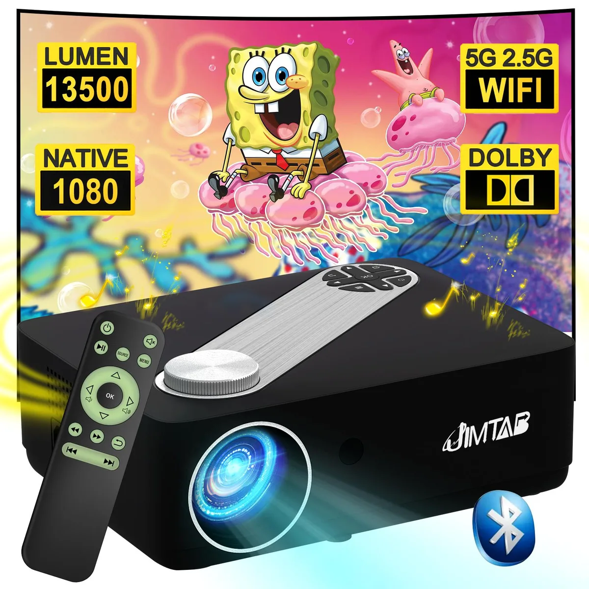 JIMTAB JIMTAB M22 2023 1080P Home Theater Projector — product photo