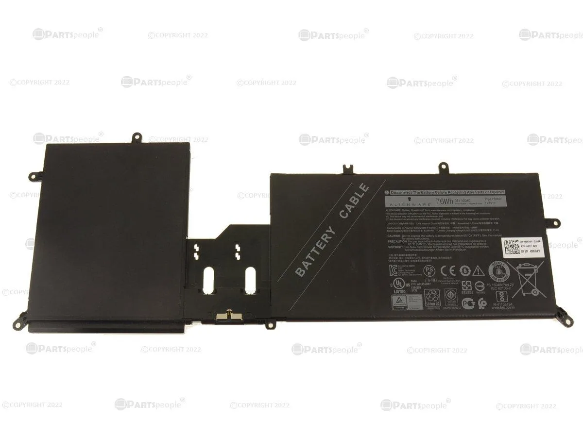 DELL DELL Y9M6F 11.4V 76WHr 6-Cell Laptop Battery for Alienware m15 R2 m17 R2 — product photo