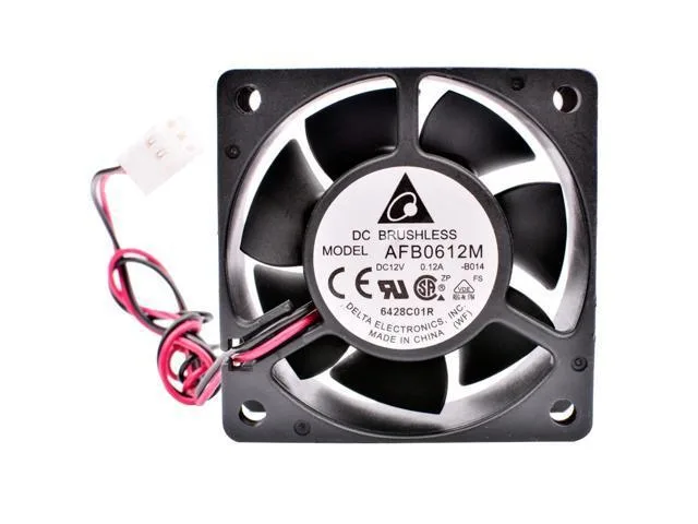 SXDOOL SXDOOL Delta AFB0612M 60x60x25mm DC12V 0.12A Double ball bearing 2-wire case fan — product photo
