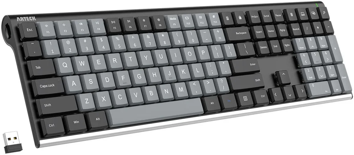  ORtek Arteck Mechanical Keyboard GW28-3-Black tactile brown switches black — product photo