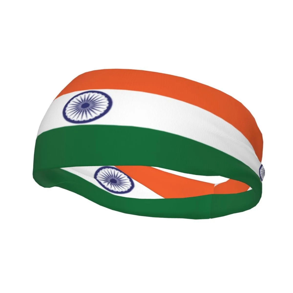  ZHXR India Flag Sports Sweatband Italian Silk Multi One Size — product photo