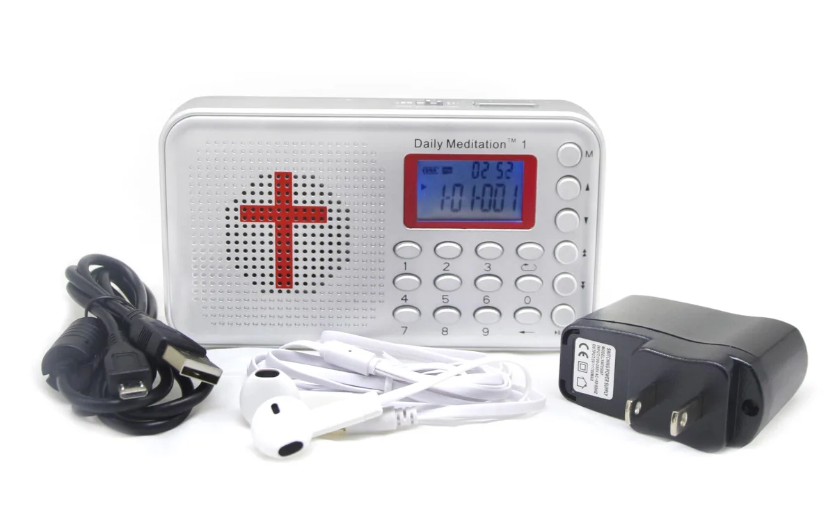  Daily Meditation KJV Christopher Glyn Audio Bible Player 8 GB 3.7 cm Silver — product photo