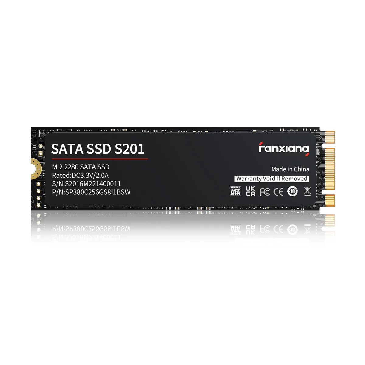 FANXIANG FANXIANG S201 256GB M.2 2280 SATA internal SSD — product photo