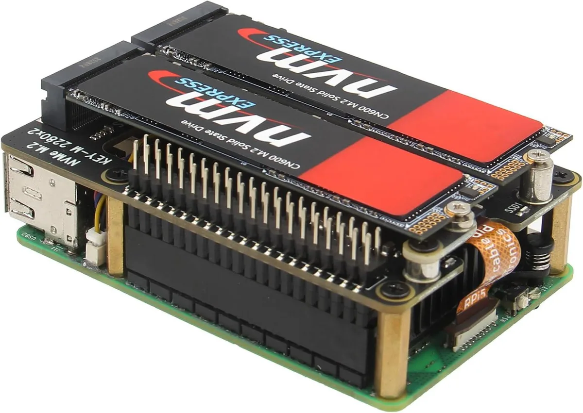 MCDODO MCDODO X1004Support Dual M.2 NVMe HAT for Raspberry Pi 5 — product photo