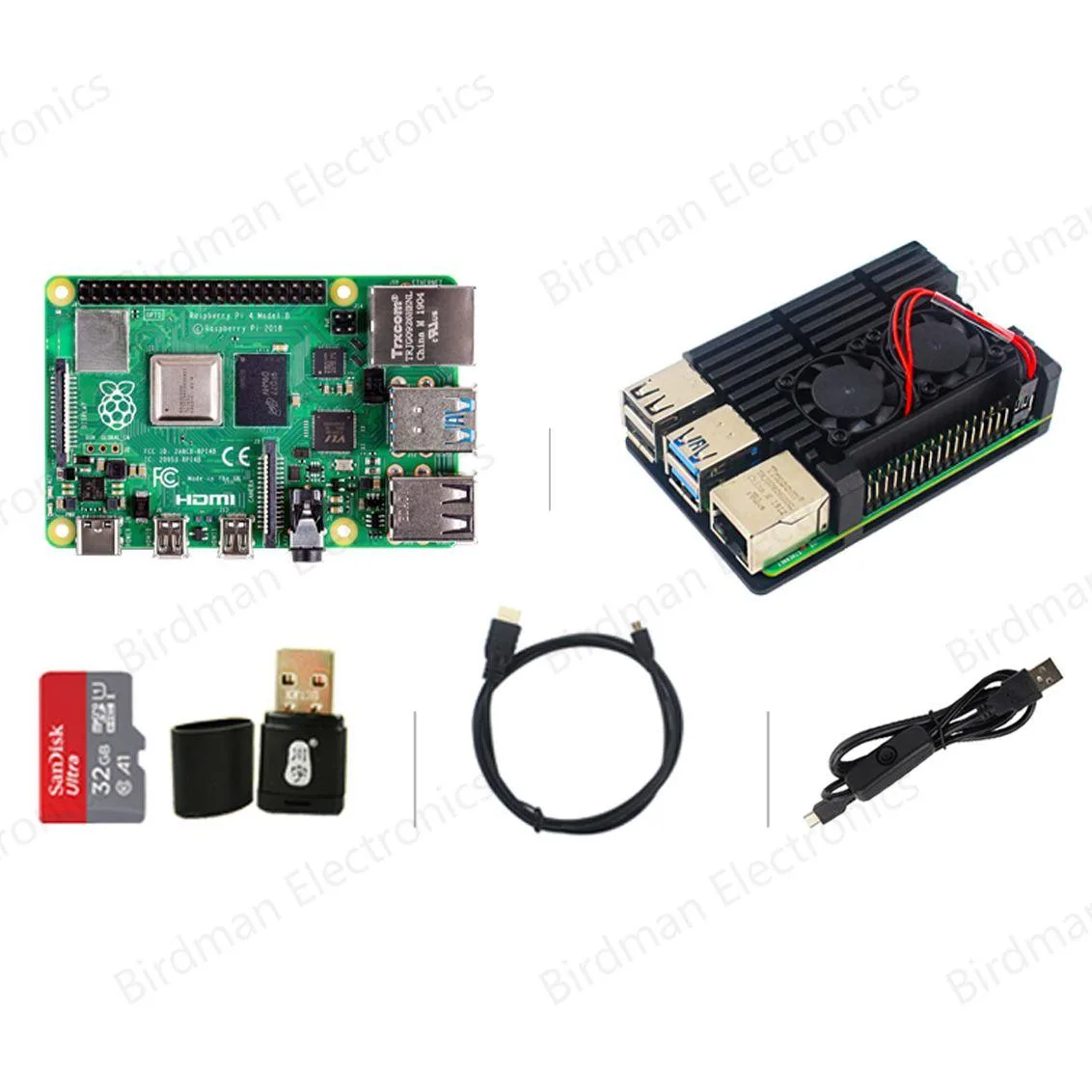 Raspberry Pi Raspberry Pi 4B 4GB Python Suite Advanced Cooling Kit 32GB — product photo
