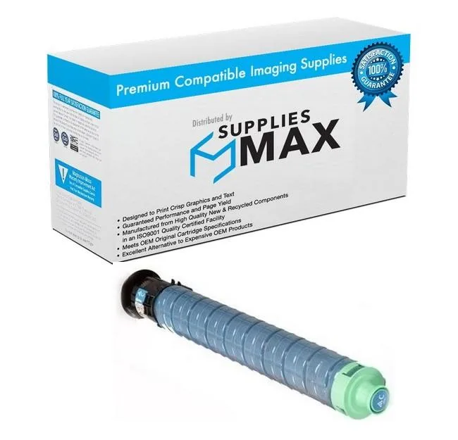 SuppliesMax SuppliesMax Cyan Toner Cartridge for Gestetner SP-C840DN/SP-C842DN 34000 Pages 821258 — product photo