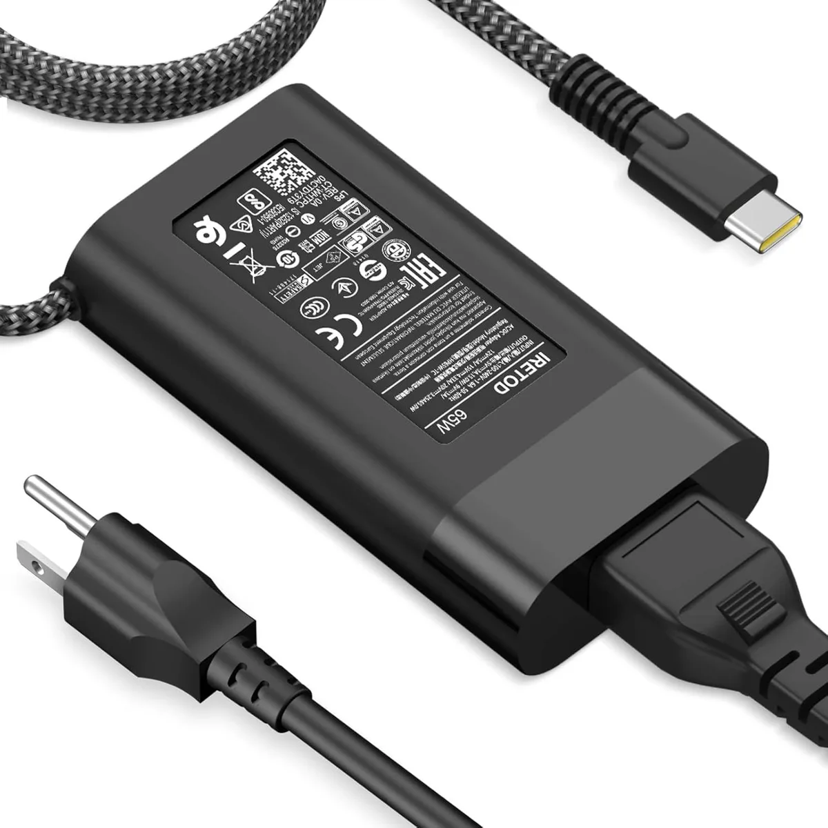 Vinabty Vinabty 65W USB-C AC Adapter for HP Spectre x360 Envy EliteBook — product photo