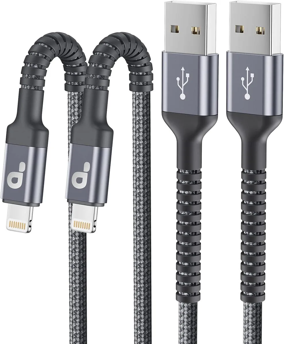 Kootion Kootion MFi Certified Lightning Cable 2-Pack 10ft Nylon Braided — product photo