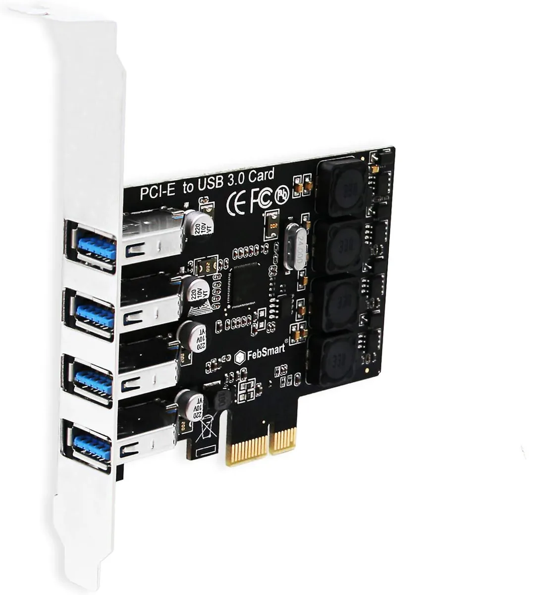 ESTONE ESTONE PCIE24USBA 4-port USB 3.0 PCIe expansion card — product photo