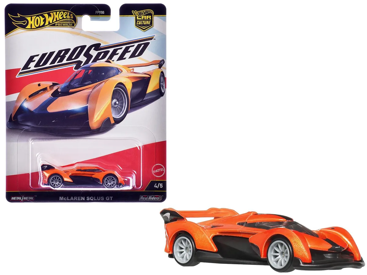 Hot Wheels Hot Wheels McLaren Solus GT Orange Metallic Euro Speed Diecast Car 2.75 in — product photo
