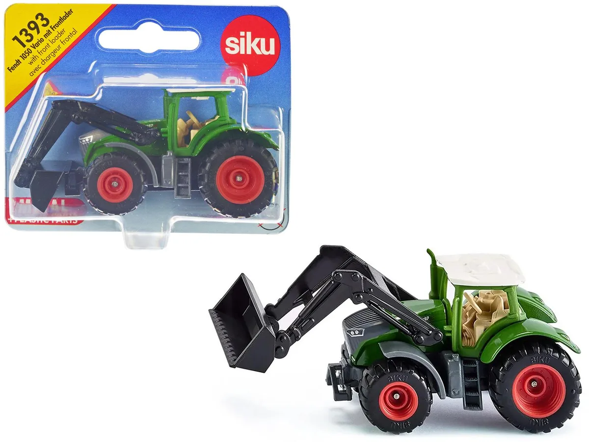 Siku Siku Fendt 1050 Vario Tractor with Front Loader Green White Top 3.125in — product photo