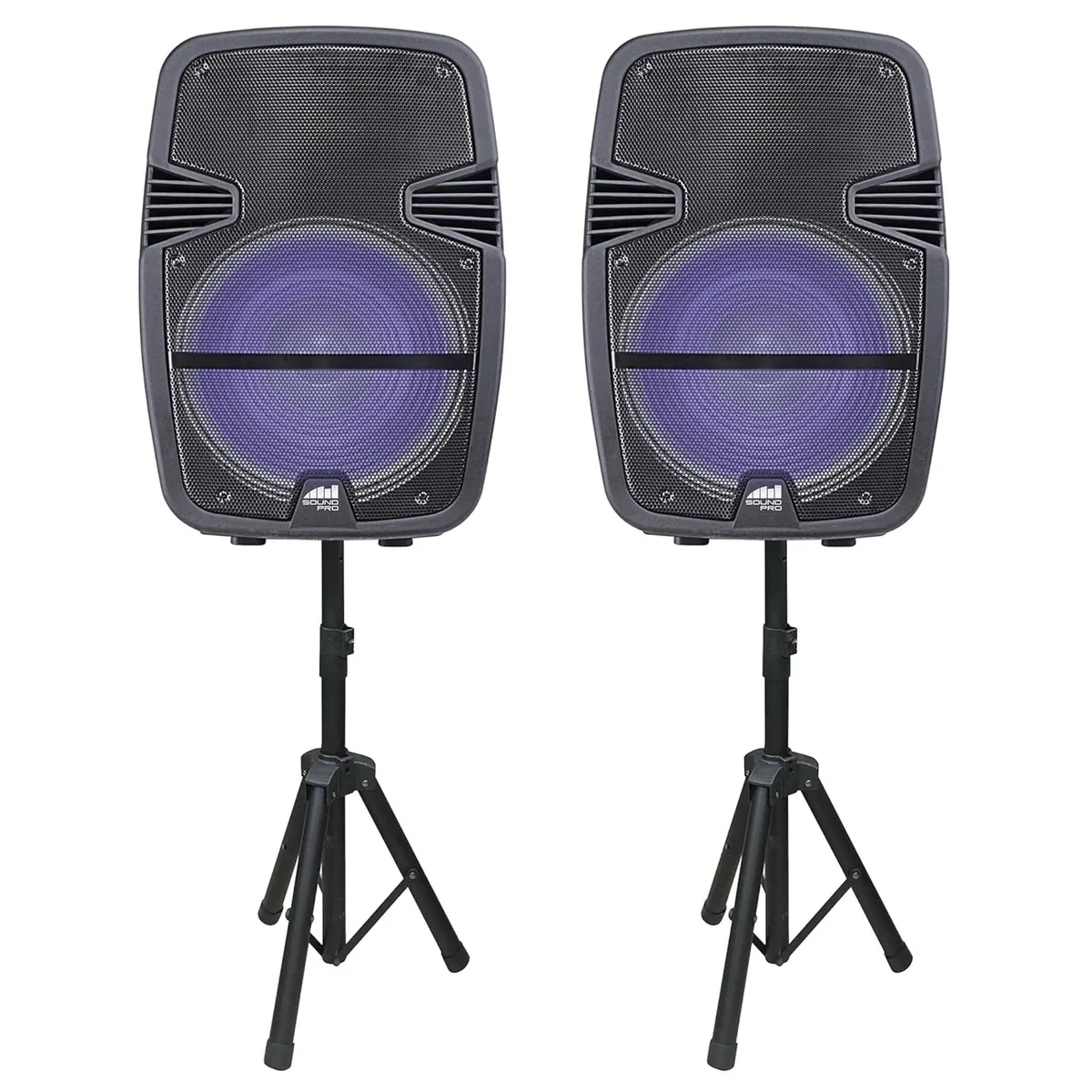 Naxa Electronics, Inc. Naxa Dual 15" Bluetooth TWS Party Speakers Pair Black — product photo