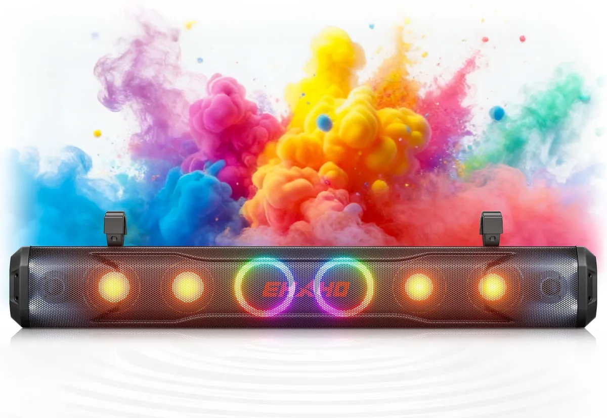 BESIGN BESIGN 35 Inch 600W UTV Soundbar 8 Speaker Bluetooth 6.0 IP66 2 in 1 accessory — product photo