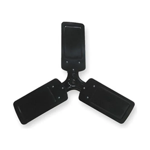 Three-blade black powder-coated aluminium propeller, 30 inch diameter, 43/64 inch bore