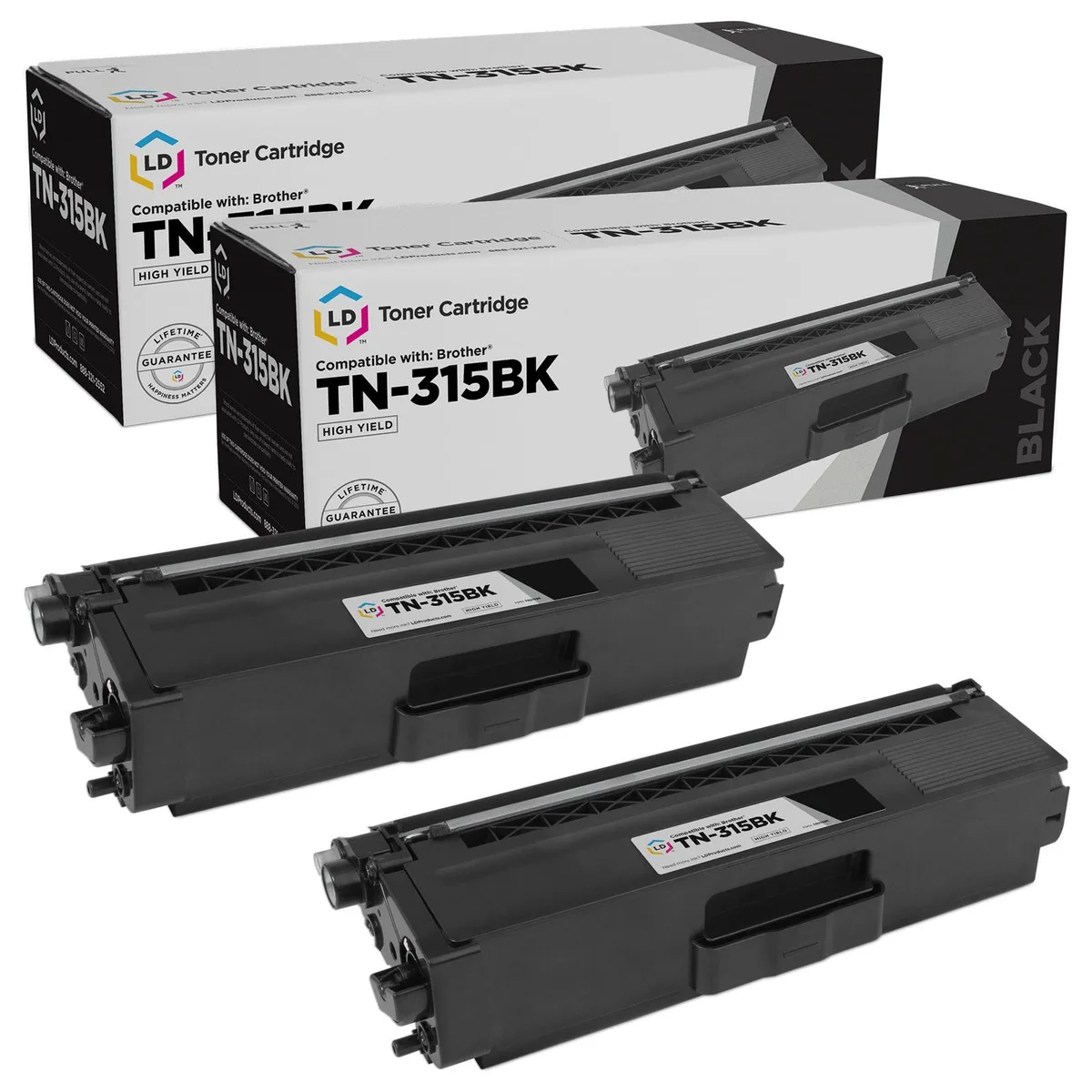 LD Products LD Products Compatible Toner Cartridge TN315BK High Yield Black 2-Pack — product photo