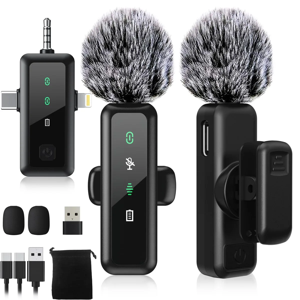  BILIWAL J32 Wireless Lavalier Microphone 3-in-1 — product photo