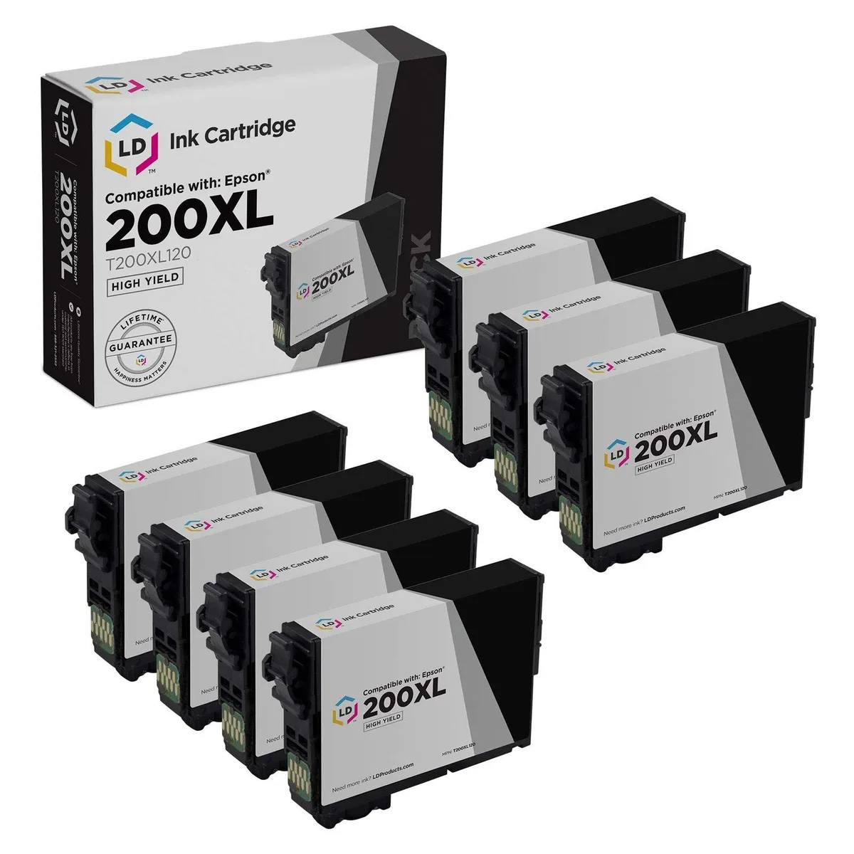 LD Products LD Products Remanufactured Epson 200XL Black Ink Cartridges 7-Pack — product photo