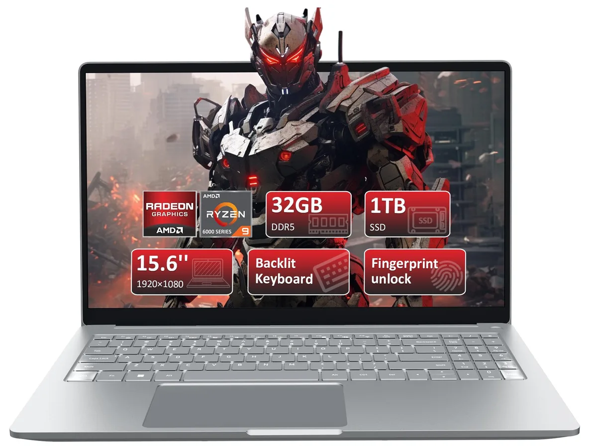 KurieTim KurieTim Ryzen 9 6900HX 32GB DDR5 1TB 15.6" laptop — product photo
