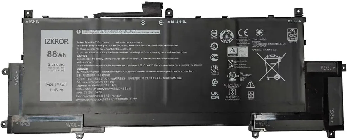 NShi NShi TVKGH 88Wh 7334mAh 6-Cells 11.4V laptop battery — product photo
