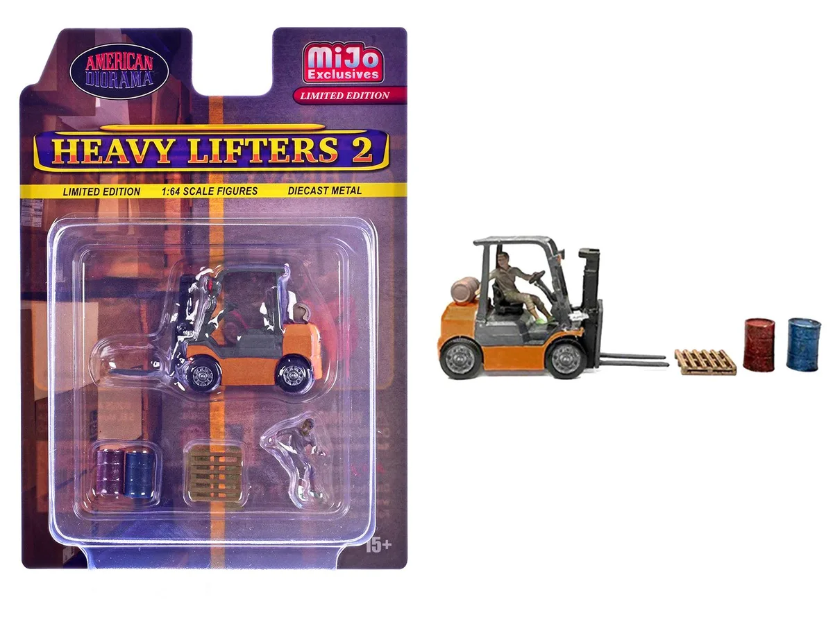 American Diorama American Diorama Heavy Lifters 2 4 Piece Diecast Set 1/64 Scale — product photo