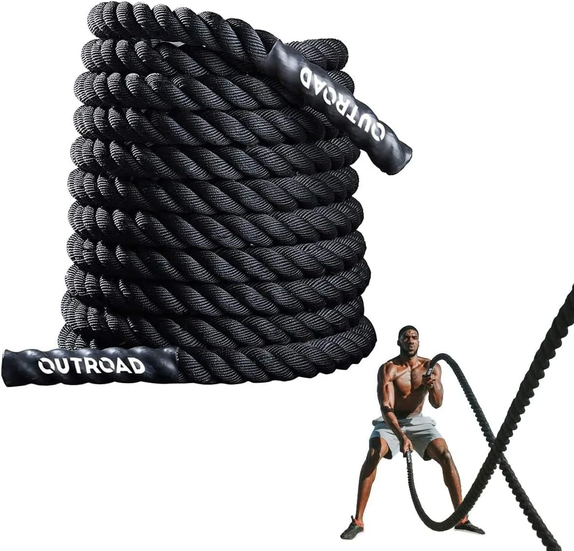 TAURKENAM TAURKENAM Battle Rope 1.5 inch 30 ft home gym — product photo