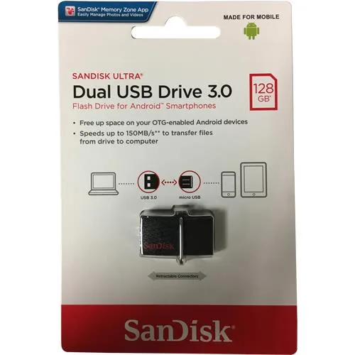 SanDisk SanDisk Ultra Dual USB Drive 3.0 128GB Black SDDD2-128G-GAM46 — product photo