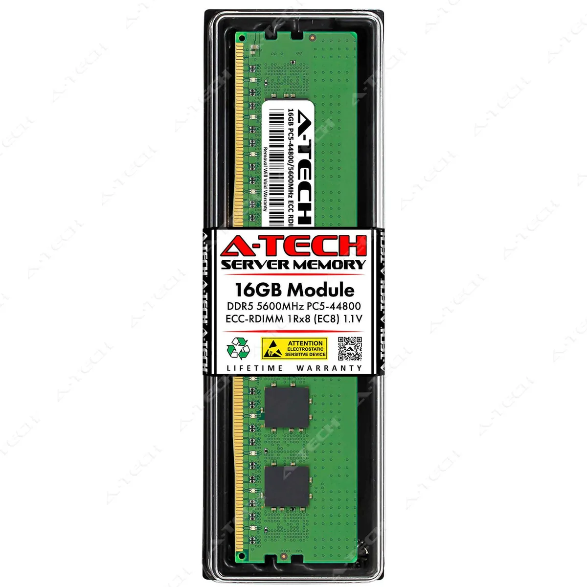 A-Tech A-Tech 16GB DDR5 5600 ECC RDIMM 1Rx8 Server RAM — product photo