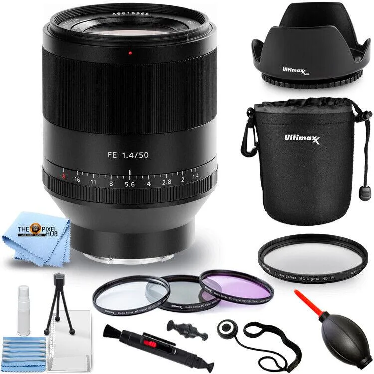 Sony Sony Planar T* FE 50mm f/1.4 ZA Lens SEL50F14Z Filter Kit Bundle camera lens — product photo