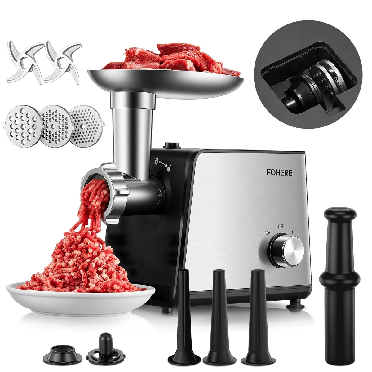 Ninja MG4250R food processor 500W 3200W peak 5.5 lbs/min — product photo