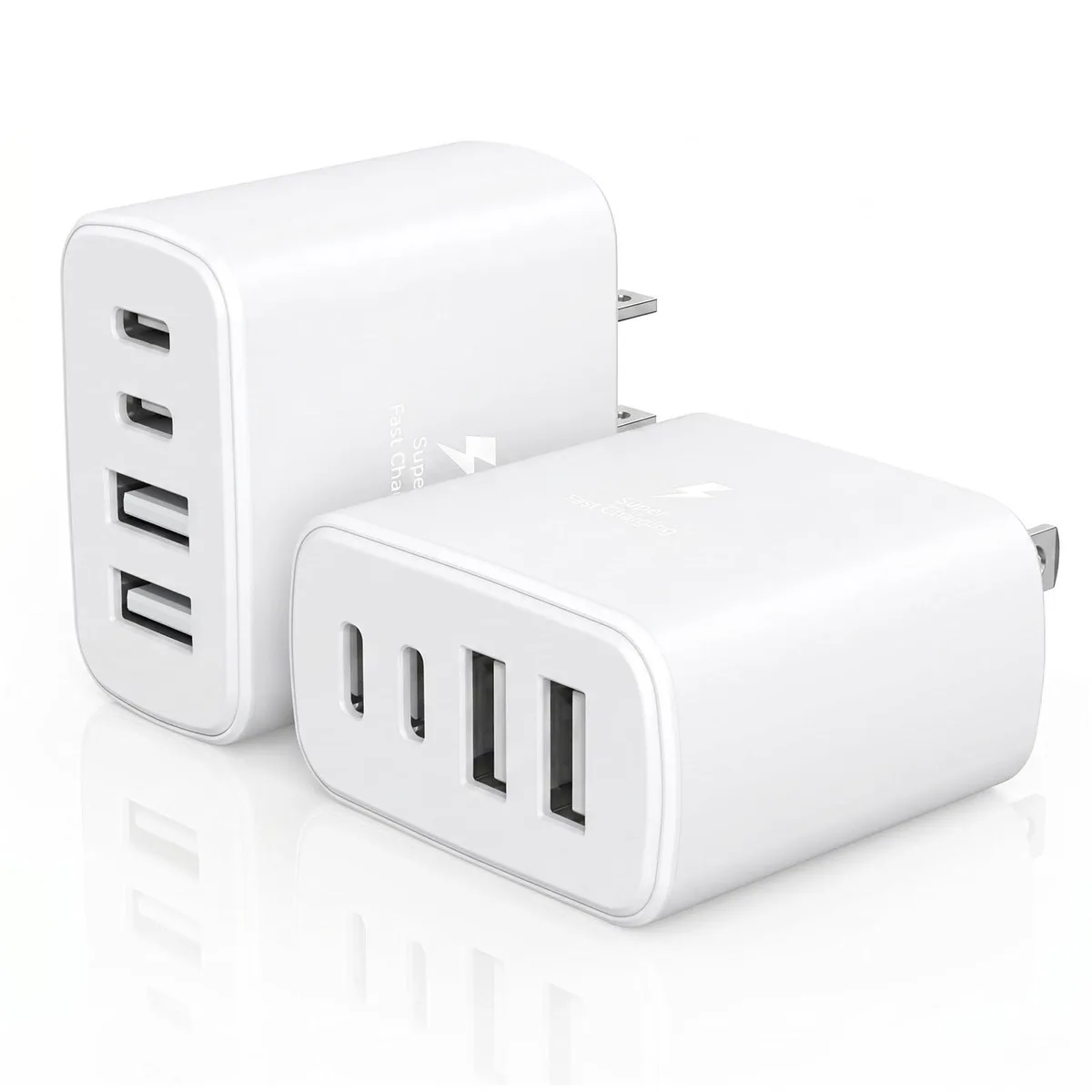  Apple A2993 40W USB charger 2 USB-C 2 USB-A 2 pack — product photo