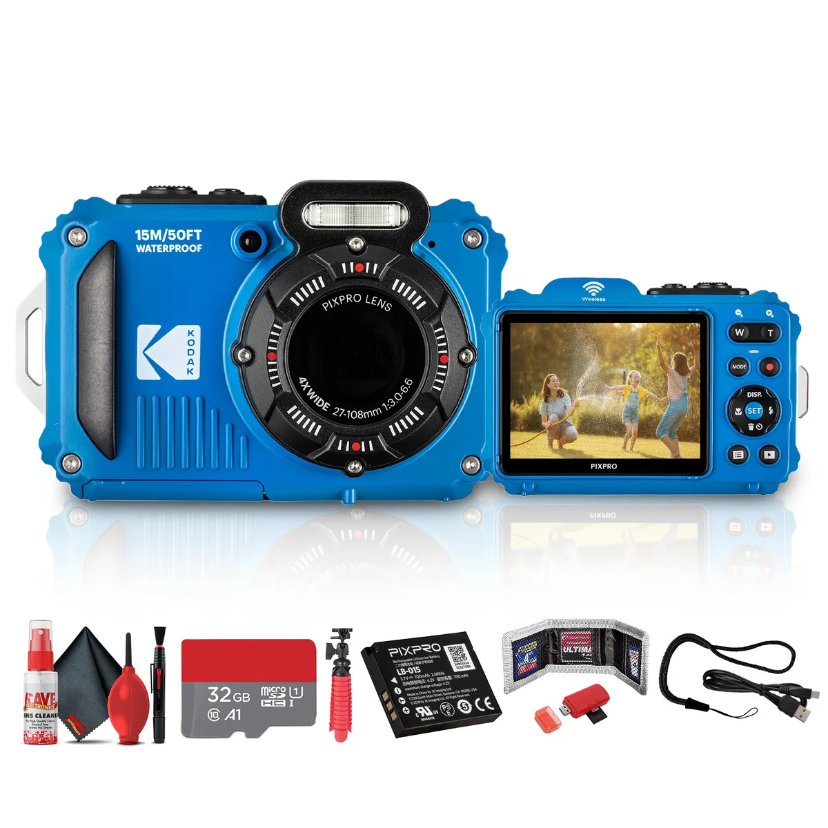Kodak Kodak PIXPRO WPZ2 Blue 16MP Waterproof Digital Camera — product photo