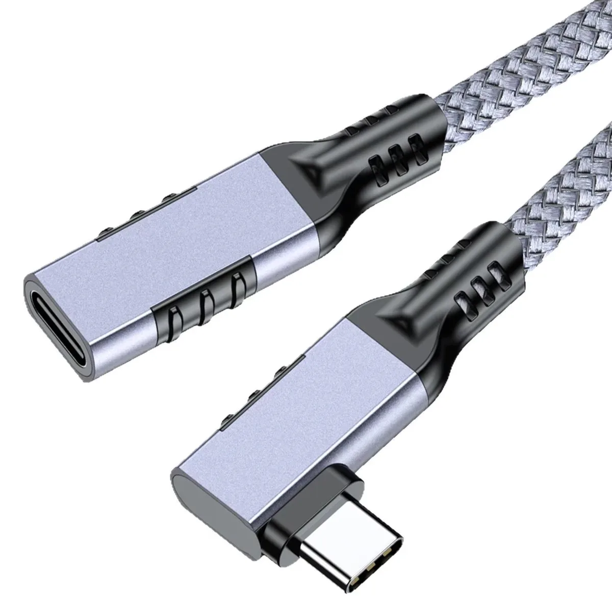 HANNORD HANNORD 90° USB-C 3.2 20Gbps Extension Cable 16.4ft Gray — product photo