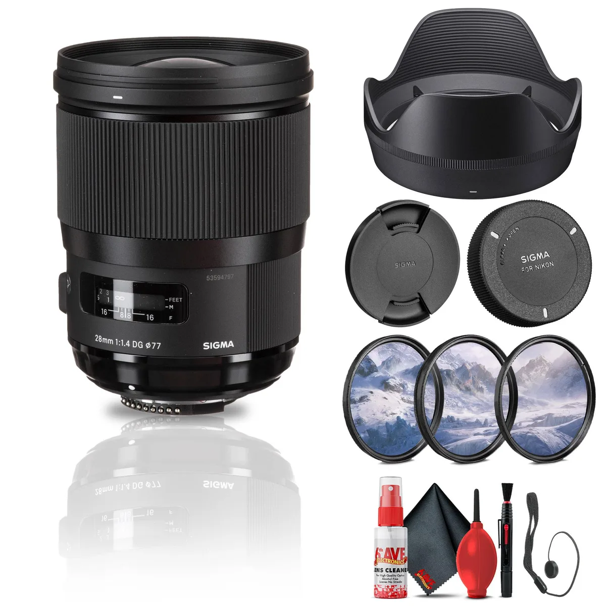 SIGMA SIGMA 28mm f/1.4 DG HSM Art Lens for Nikon F camera lens — product photo