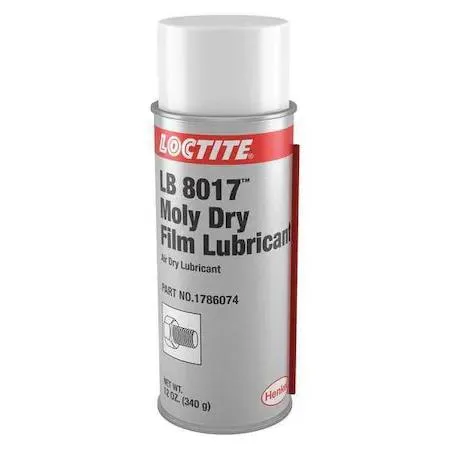 Black 12 oz aerosol can labeled Loctite LB 8017