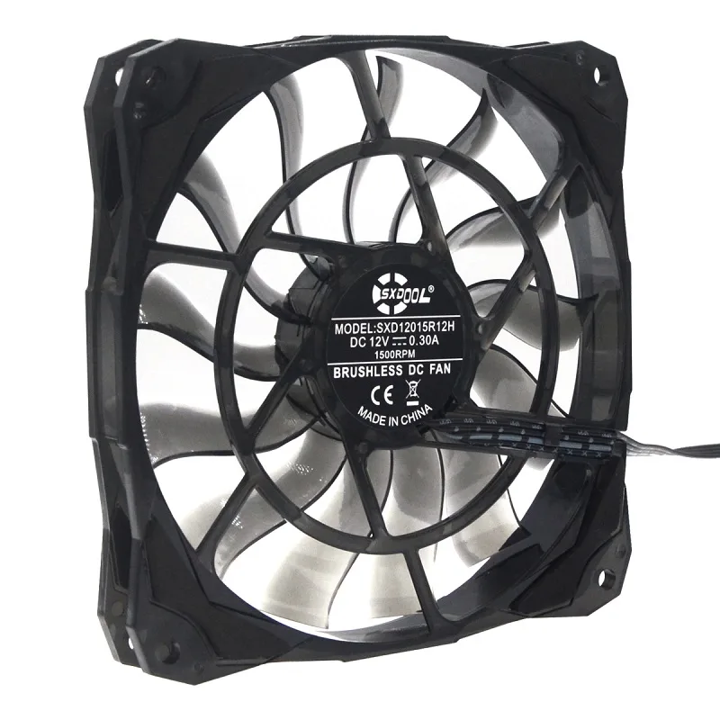 SXDOOL SXDOOL 12015 120mm 15mm PWM Case Fan Gray Hydraulic — product photo