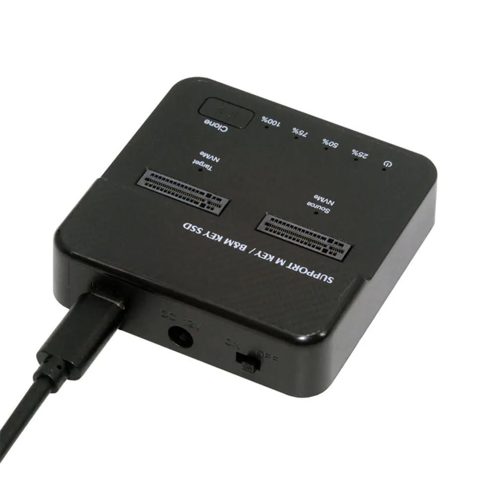 LORDWORLD LORDWORLD Dual-Bay NVME Cloner 20Gbps USB-C 10Gbps Type-A — product photo