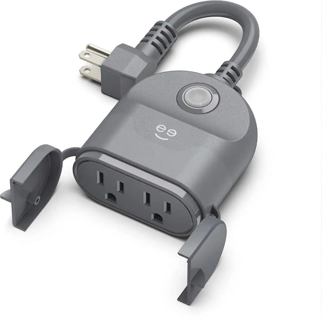 TP-LINK GN-OW Geeni Outdoor Duo Smart Plug 2 Outlets 2.4GHz Wi-Fi Weatherproof White — product photo